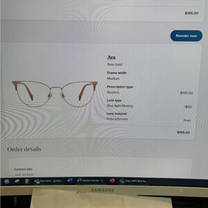 Warby Parker rose gold readers